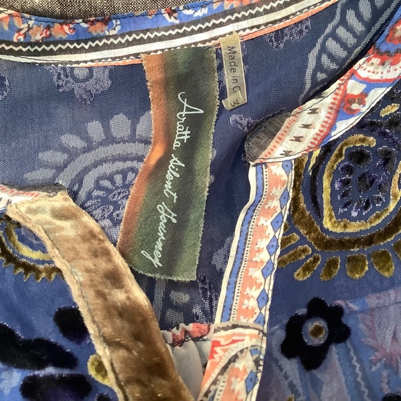 Anthropolgie Aratta Silent Journey Sheer boho top M - Picture 3 of 4